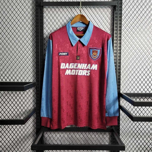 West Ham 1995/96 Domicile à manches longues